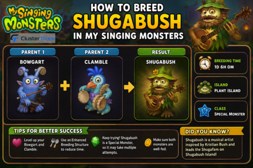 How to Breed Shugabush in My Singing Monsters (2026 Guide): Best Breeding Combo, Tips & Common Mistakes How to Breed Shugabush